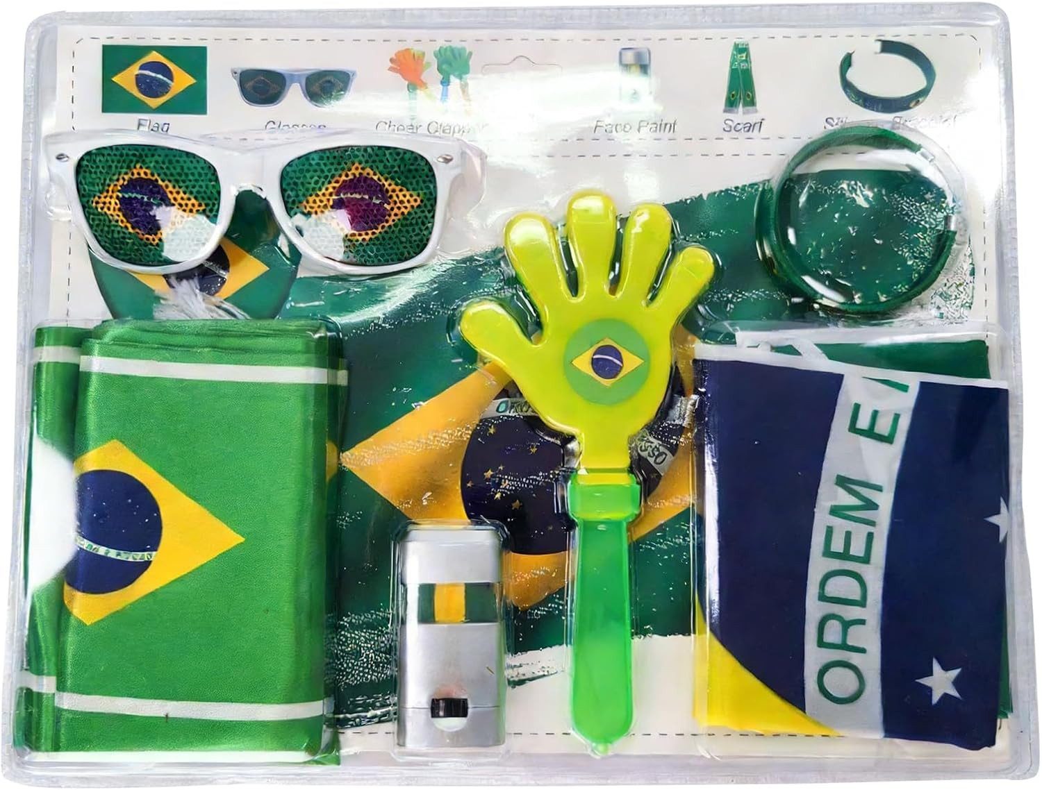 FELIXLEO Flagge Generisch Deutschland Fan Set Fahne Brille Klatschhand WM 2026 Zubehör (1-St)
