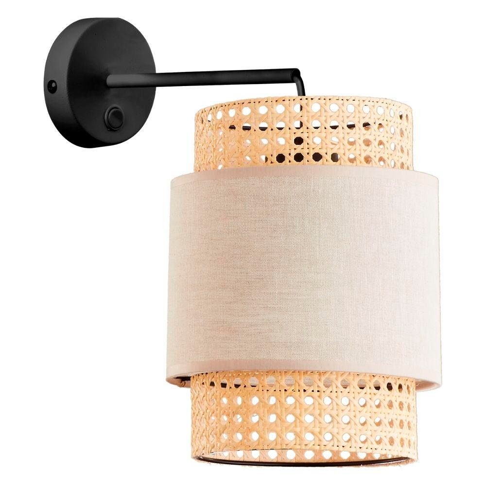 famlights Wandleuchte, Wandleuchte Kate in Beige und Braun E27, keine Angabe, Leuchtmittel enthalten: Nein, warmweiss, Wandleuchte, Wandlampe, Wandlicht