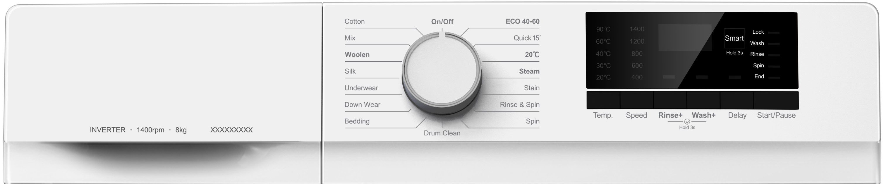 PKM Waschmaschine WA8-ES1415AAZ, 1400 U/min, Programme: Daunen, Unterwäsche, Bettwäsche, Trommelreinigung uvm.