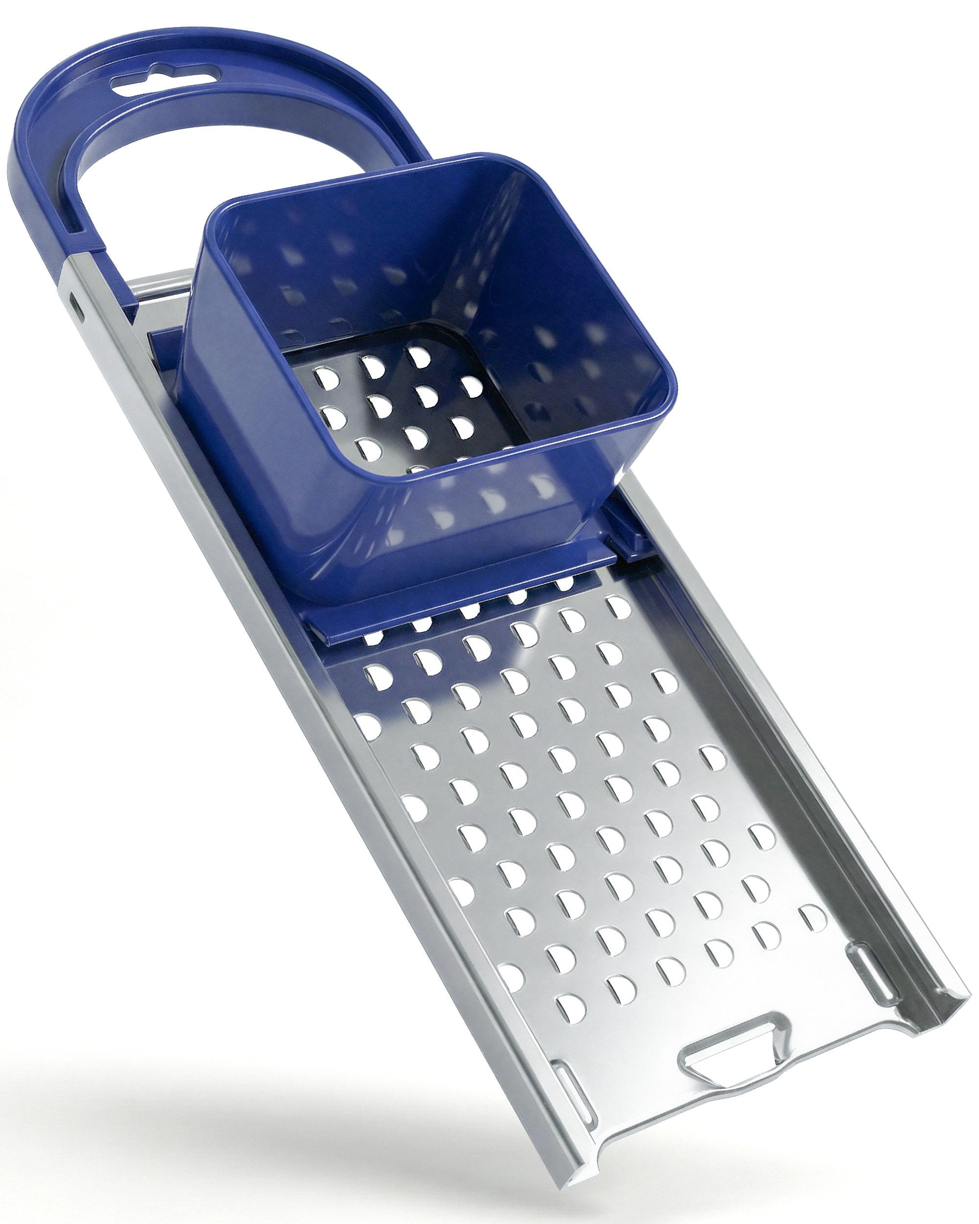 EUROHOME Spätzlehobel Edelstahl Spätzlereibe mit Nasen mit Kunststoffgriff, Edelstahl, (1-St., Spätzlehobel 33 x 11 x 6,3 cm), Spätzlepresse runde Löcher - Reibe mit Trichter