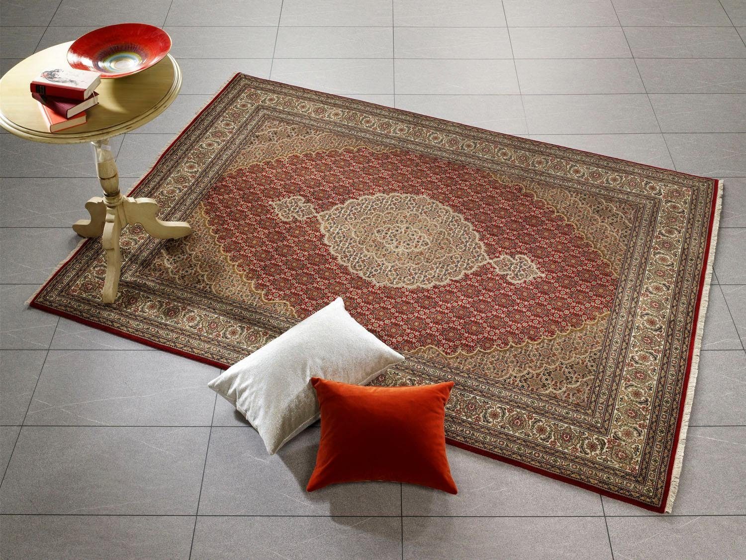 OCI DIE TEPPICHMARKE Orientteppich Cavari Mahi, rechteckig, Höhe: 5 mm, hochwertig handgeknüpft, mit Fransen, Wohnzimmer