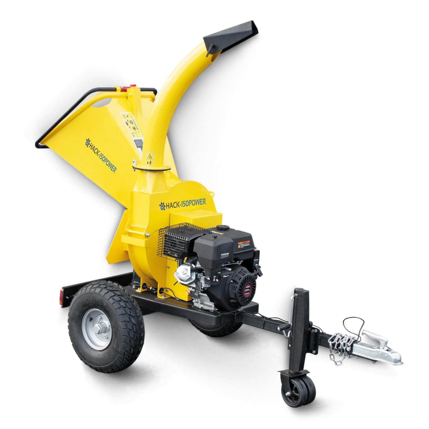 BAMATO Häcksler HACK-150POWER, 12 cm max. Astdurchmesser, (1-St), E-Start, Luftbereifung, Holzhäcksler, 9kw Häcksler