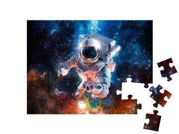 puzzleYOU Puzzle Science-Fiction-Szene mit einem Astronauten, 48 Puzzleteile, puzzleYOU-Kollektionen