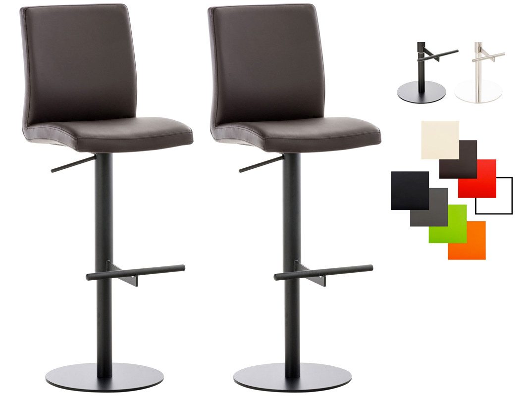 CLP Barhocker Cadiz Kunstleder (Set, 2er), Kunstleder, höhenverstellbar, bis 240 kg