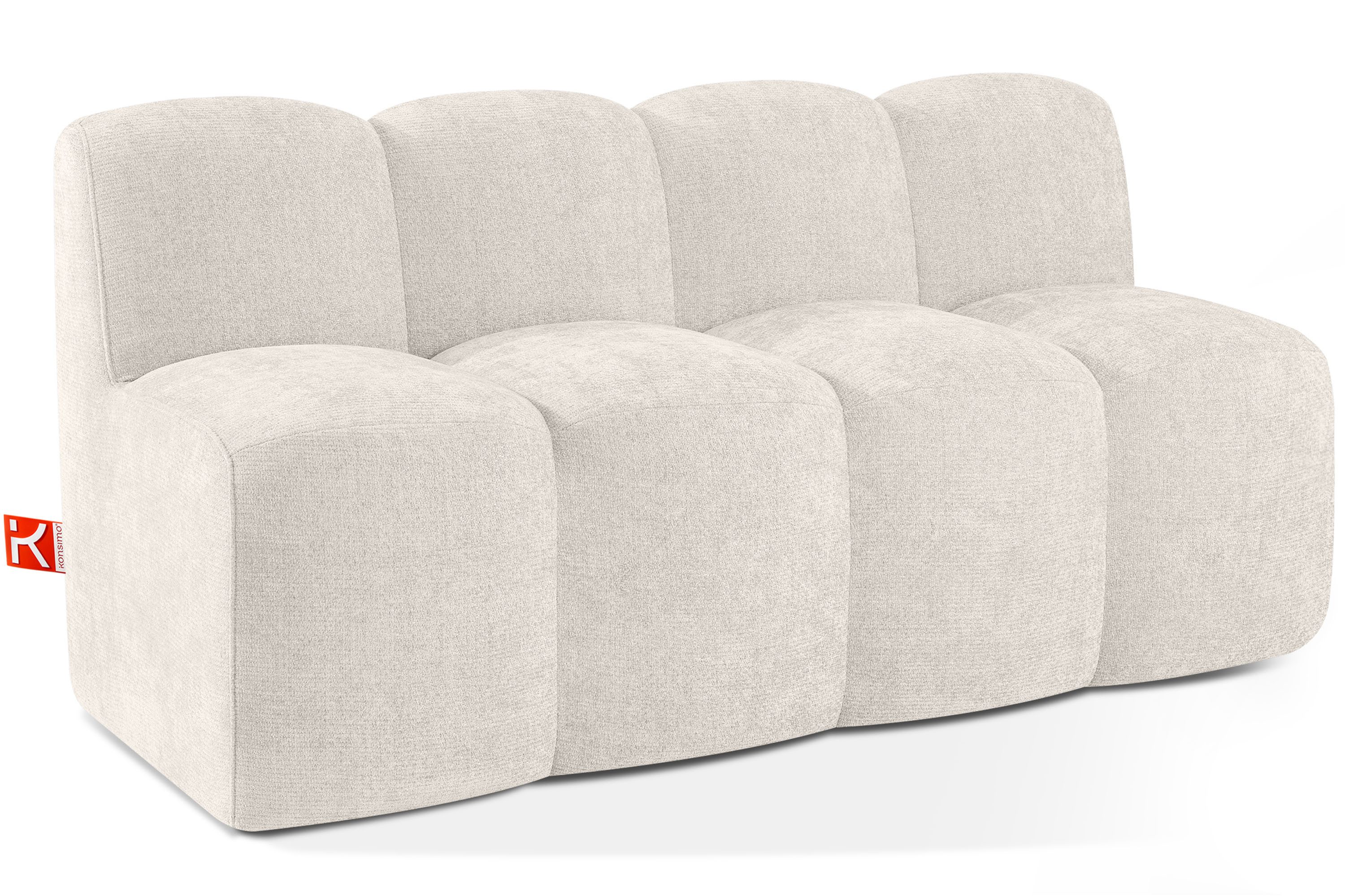 KONSIMO® Sofa BRESCO Einzelsofa, Küchenbank, Polsterbank, hergestellt in der EU, Breite: 160 cm, Küchensofa, Sitzbank, Chenille-Stoff, 3 Breiten zur Auswahl