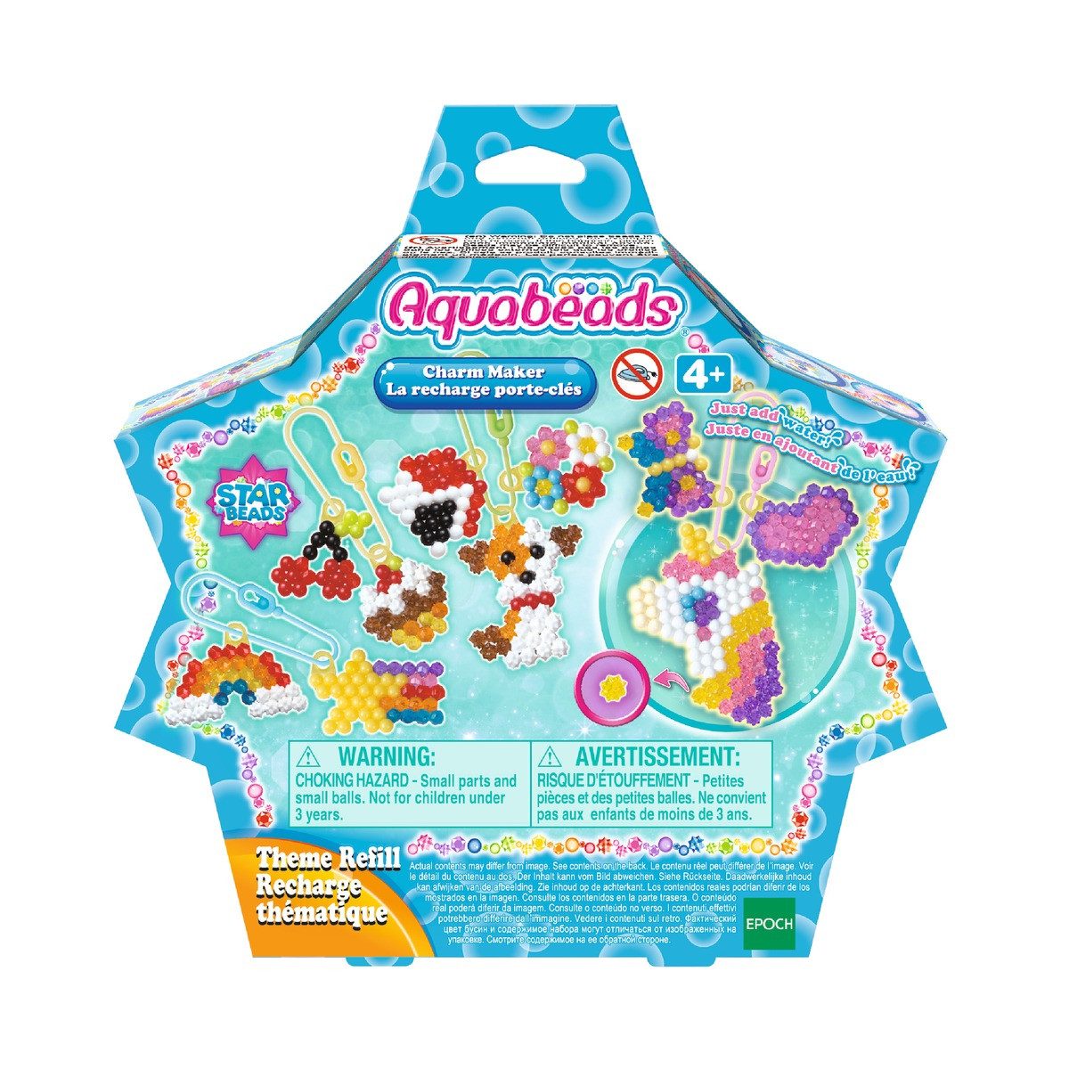 Faber-Castell Bastelperlen Bastelperlen Aquabeads Anhänger-Set 2 Vorlagen 480 Stück