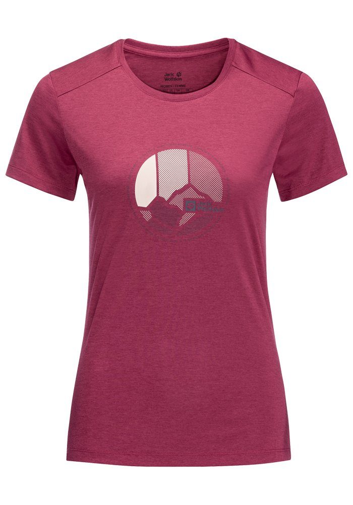 T Wolfskin W T-Shirt sangria-red Jack CROSSTRAIL GRAPHIC