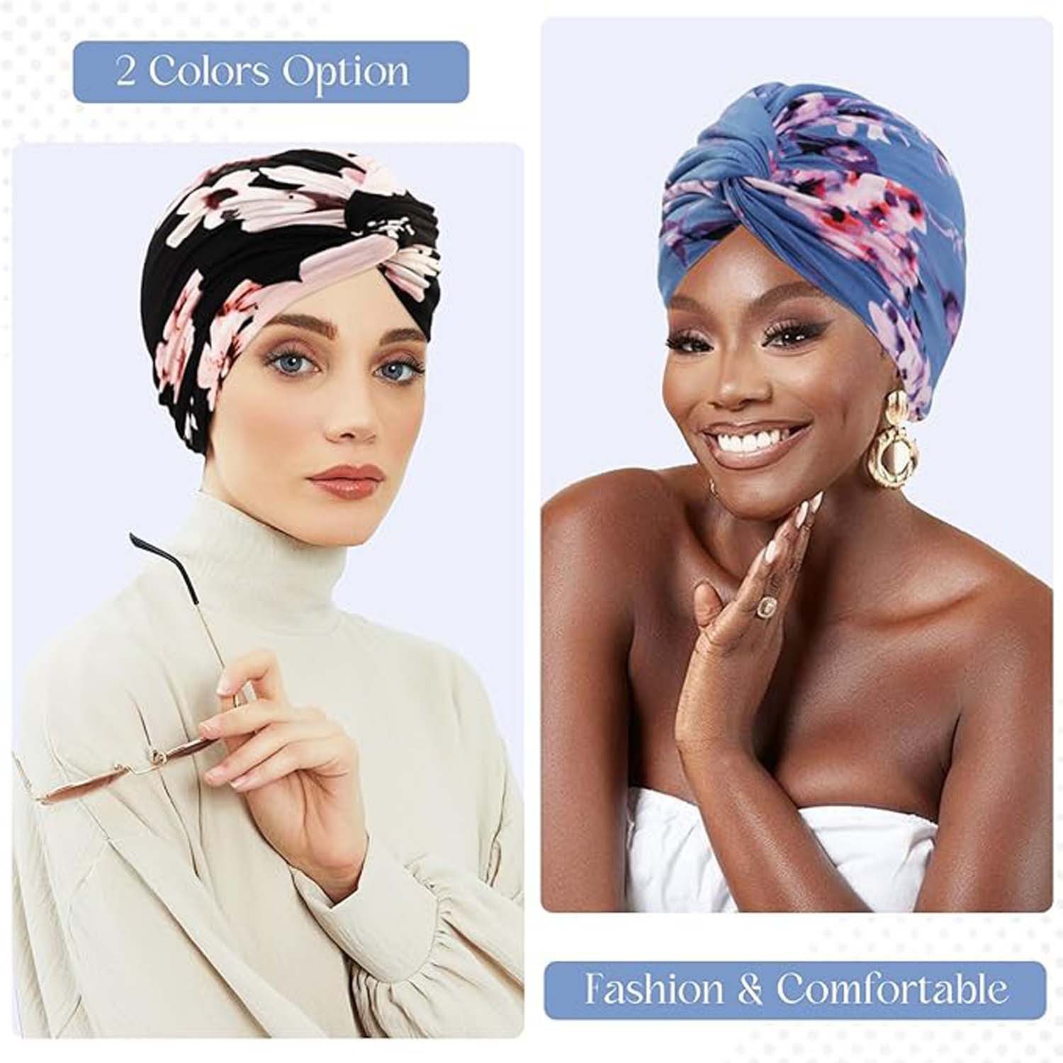 Cachito Kopftuch 2 Stücke Frauen Chemo Hüte Turban Damen Beanie