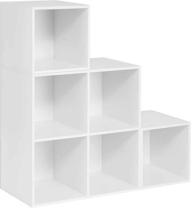 Woltu Bücherregal, 1-tlg., Würfelregal Schrank mit 6 Fächern, 90x90x30cm