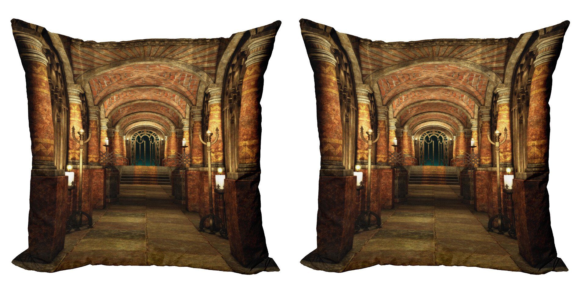 Kissenbezüge Modern Accent Doppelseitiger Digitaldruck, Abakuhaus (2 Stück), gotisch Secret Passage Medieval