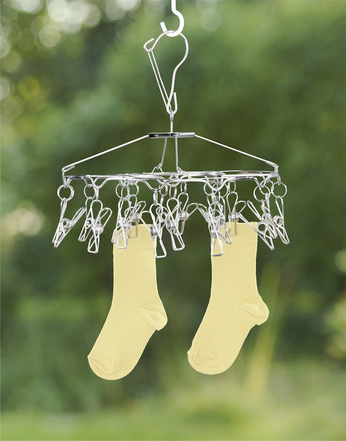 Maximex Deckenwäschetrockner Wäsche-Rondell, kleine Wäschespinne zum Aufhängen, ideal für Zuhause oder Camping – Bild 4 von 5