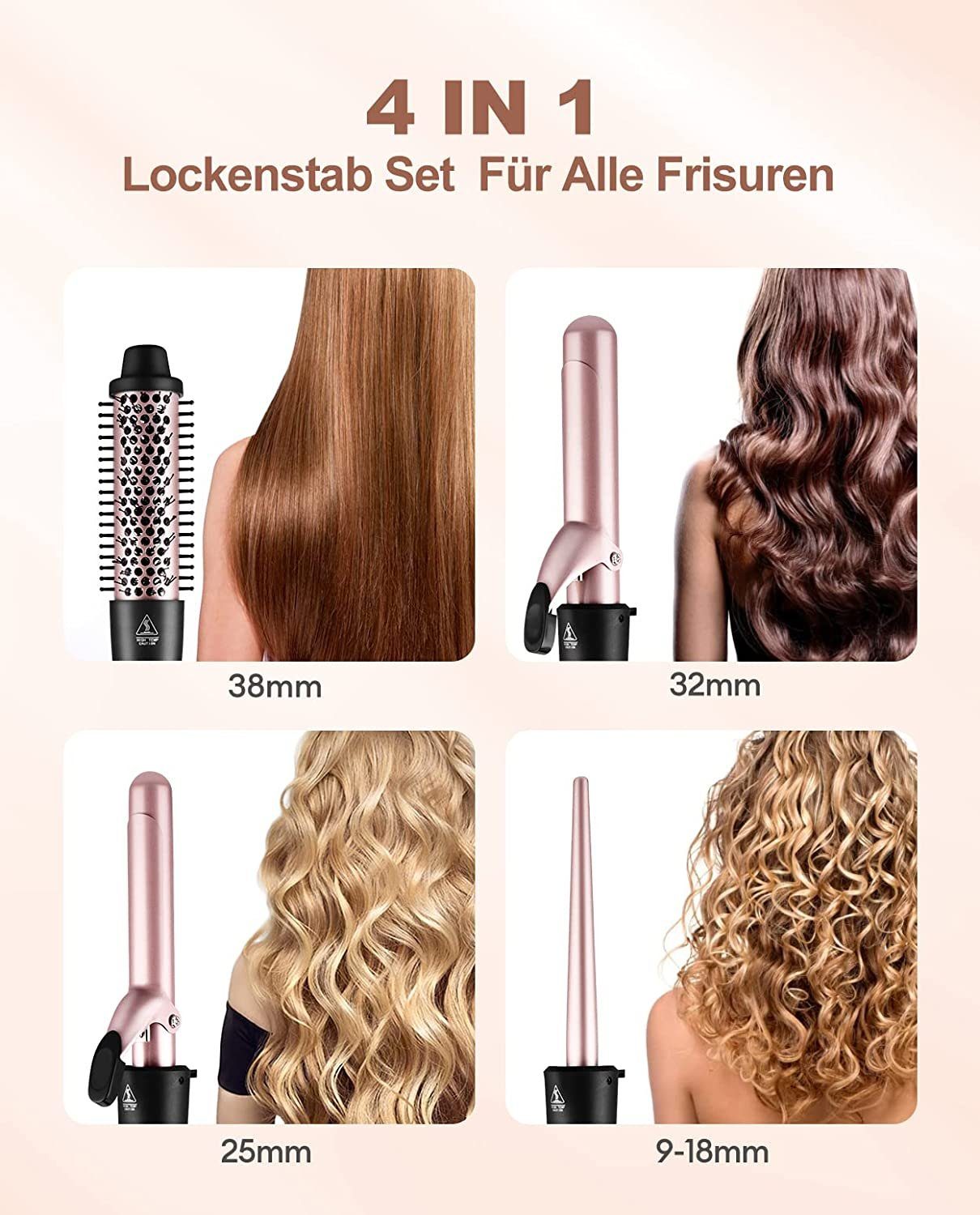 OKWRAP Thermal Brush Set 4in1 - Lockenstab Mit Aufs Produktbild-Vorschau 9