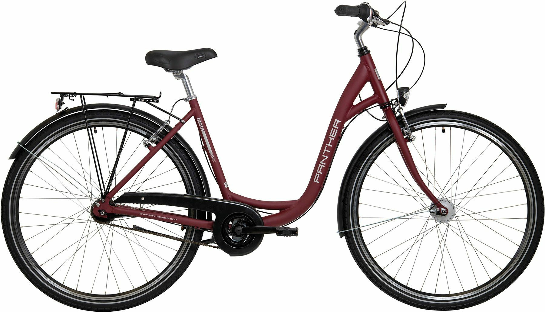 Panther Urbanbike Touren Bike Caraz 1.0 bordeaux matt 28" Wave, 7 Gang Shimano Shimano Nexus Rücktritt Schaltwerk
