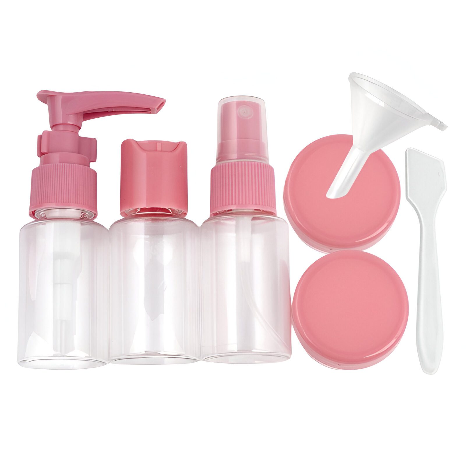 WS-Trend Reisebehälter Kulturbeutel Reiseflaschen 7-tlg Set, Schampooflasche Dosen (Spar-Set, 7 St)