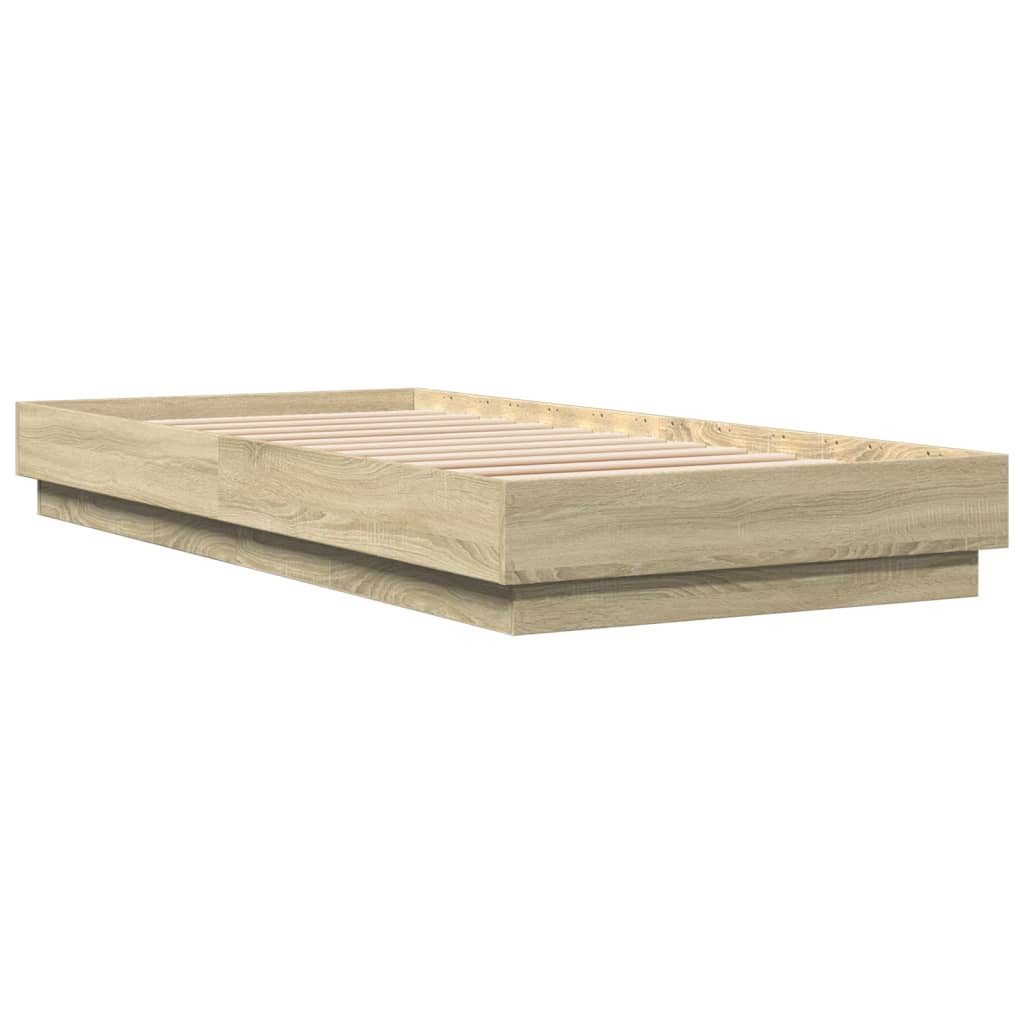 furnicato Bettgestell ohne Matratze Sonoma-Eiche 90x200 günstig online kaufen