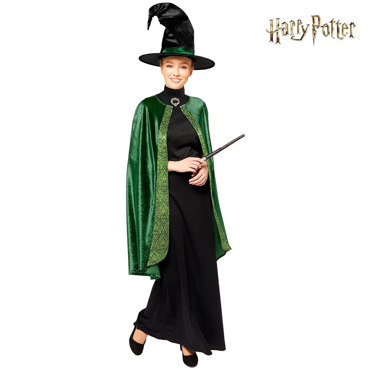 Riethmüller Kostüm Harry Potter Professorin McGonagall Gryffindor mit Hut für Erwachsene