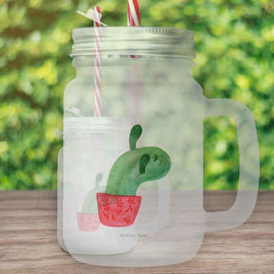 Mr. & Mrs. Panda Glas Kaktus Mamamia - Transparent - Geschenk, Trinkglas, Kakteen, Henkelgl, Premium Glas