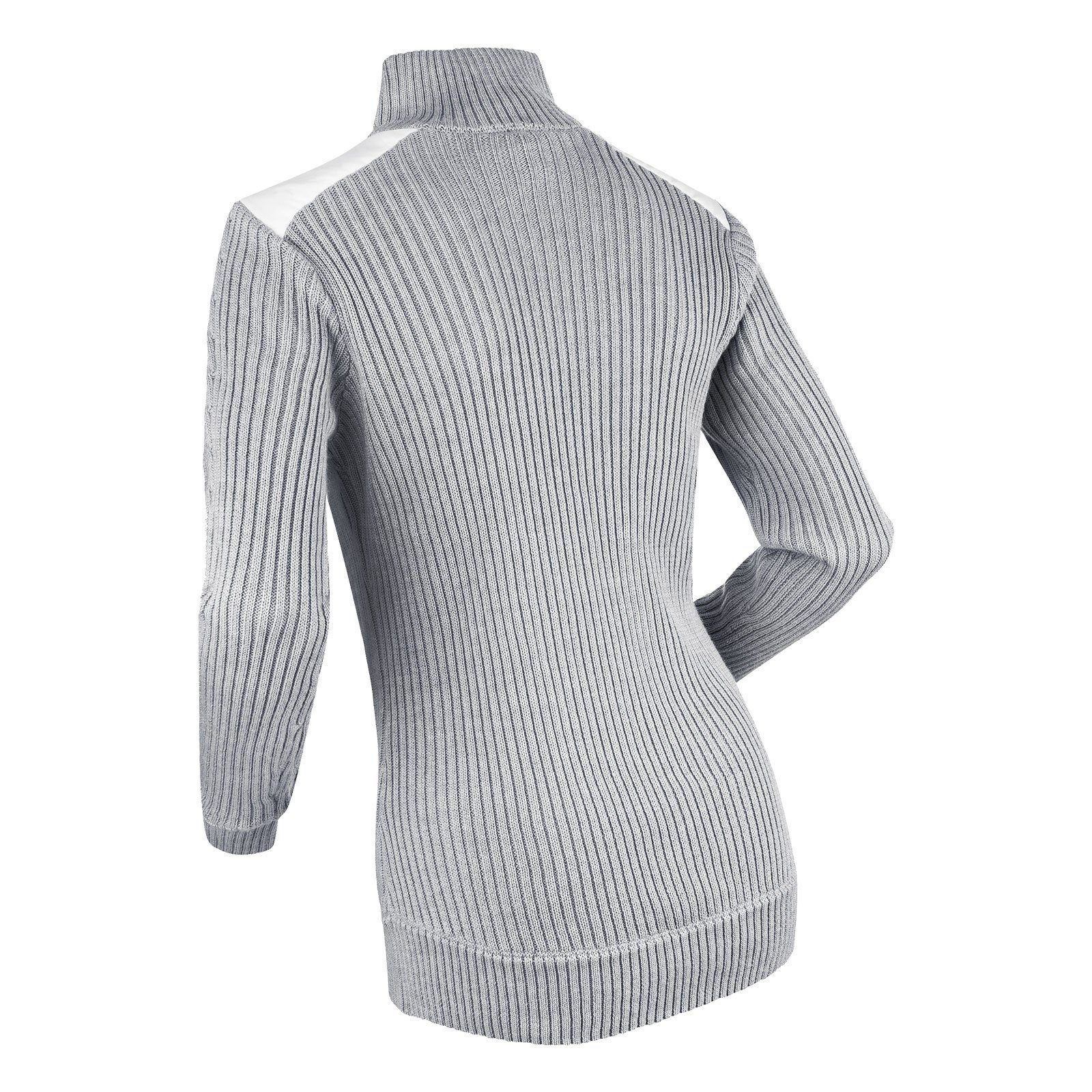 DAEHLIE Strickpullover Half Zip Comfy Women mit gesteppter Vorderseite