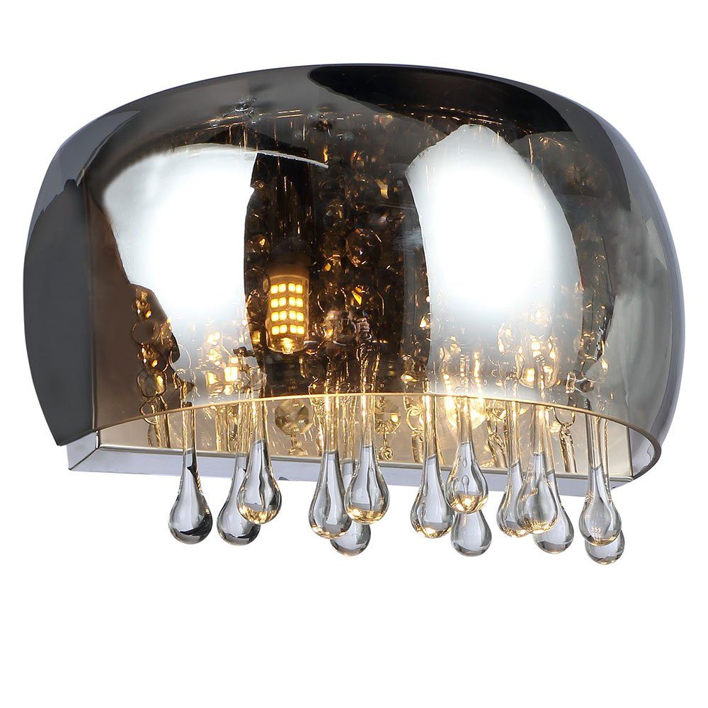 LED Wandleuchte Glas Kristall Steine Küchenlampe EEK A BreitexHöhe 30x16 cm 