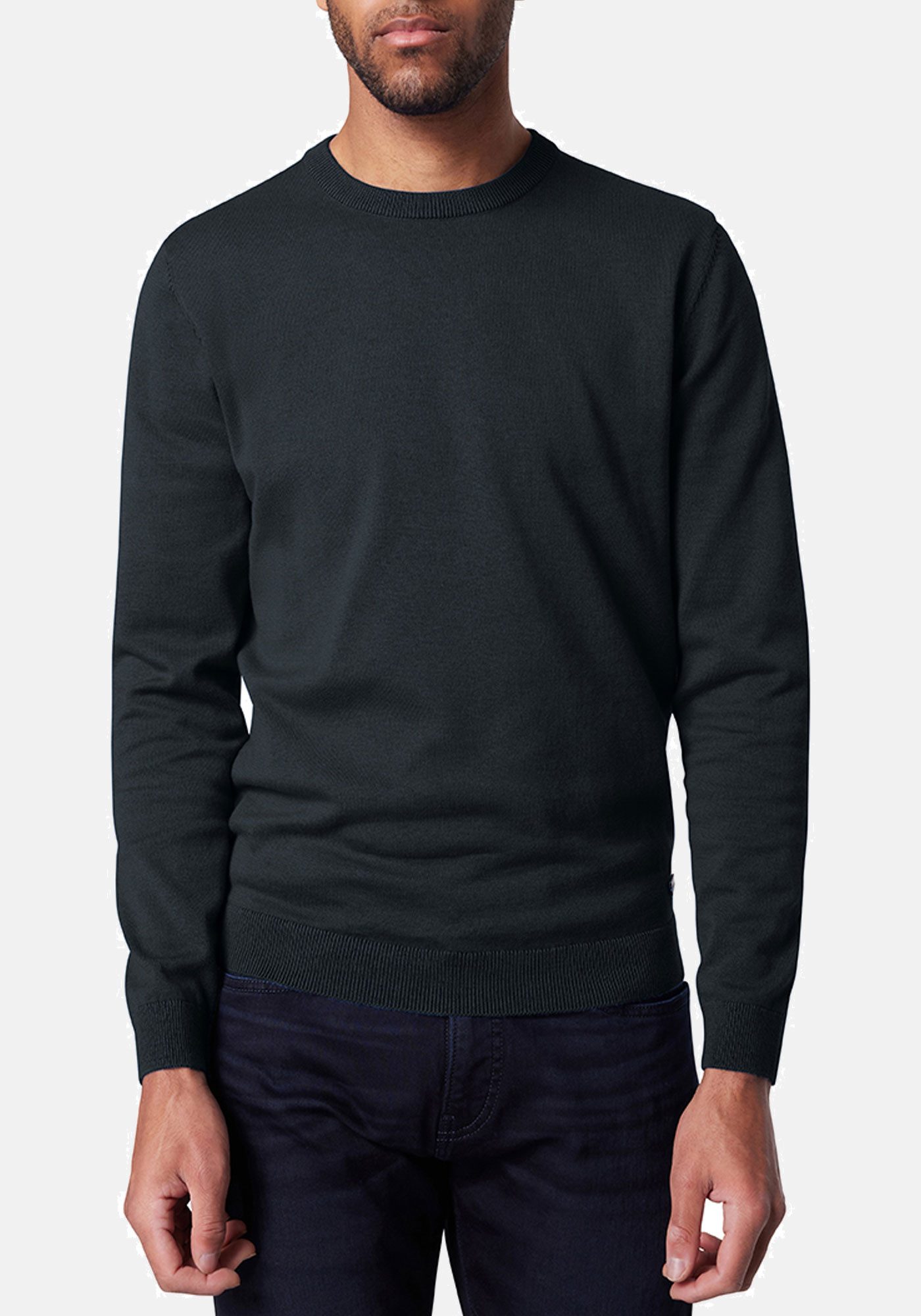 Pierre Cardin Rundhalspullover Strick RH 100% softer Baumwoll-Strick