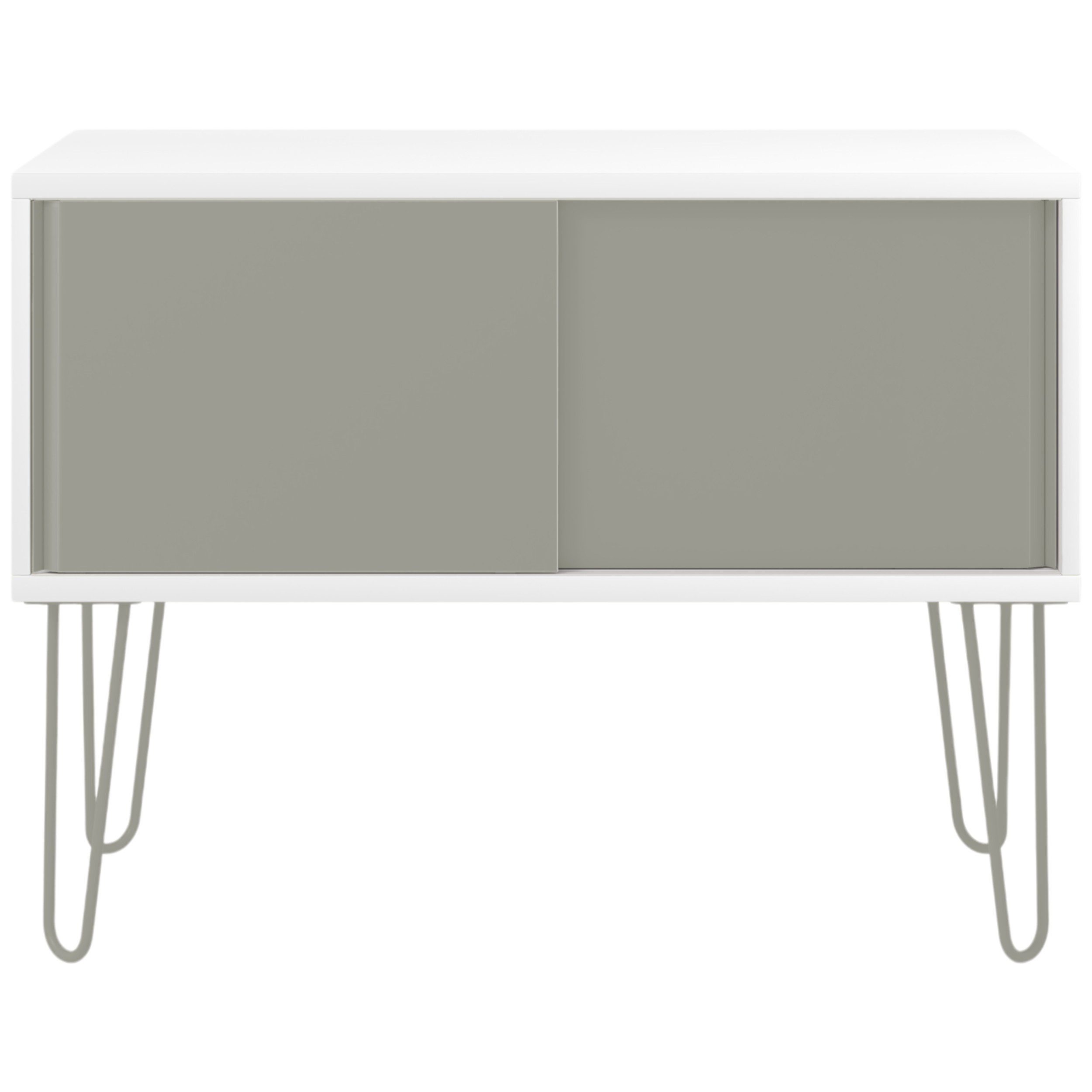 Bisley Sideboard Multirange Sideboard, in Weiß/Lichtgrau - Maße: H 75 x B 100 x T 45 cm