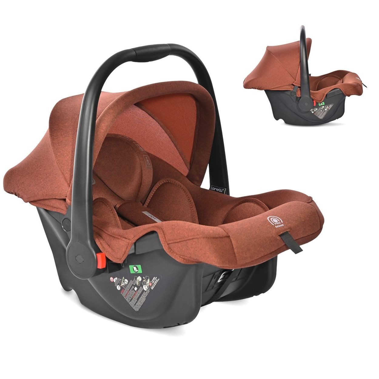 Lorelli Babyschale Babyschale i-Size Joy, ab: 0, bis: 1.25, (40 - 87 cm) verstellbar, Faltdach, Memory-Schaum