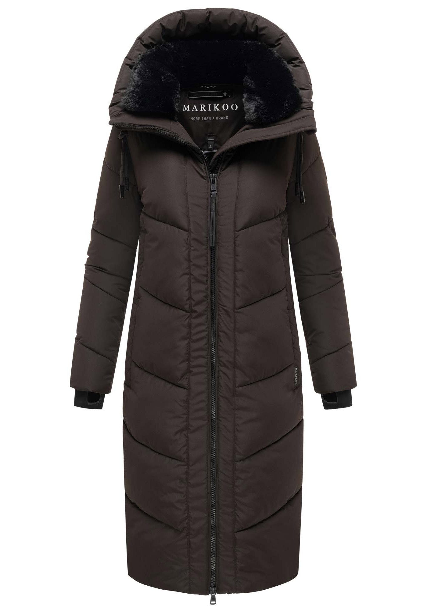 Marikoo Winterjacke Nadaree XVI Stepp Mantel mit großer Kapuze – Bild 5 von 5