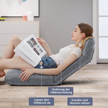 COSTWAY Relaxsessel, mit Liegenfunktion, 150kg, mit verstellbarer Rückenlehne