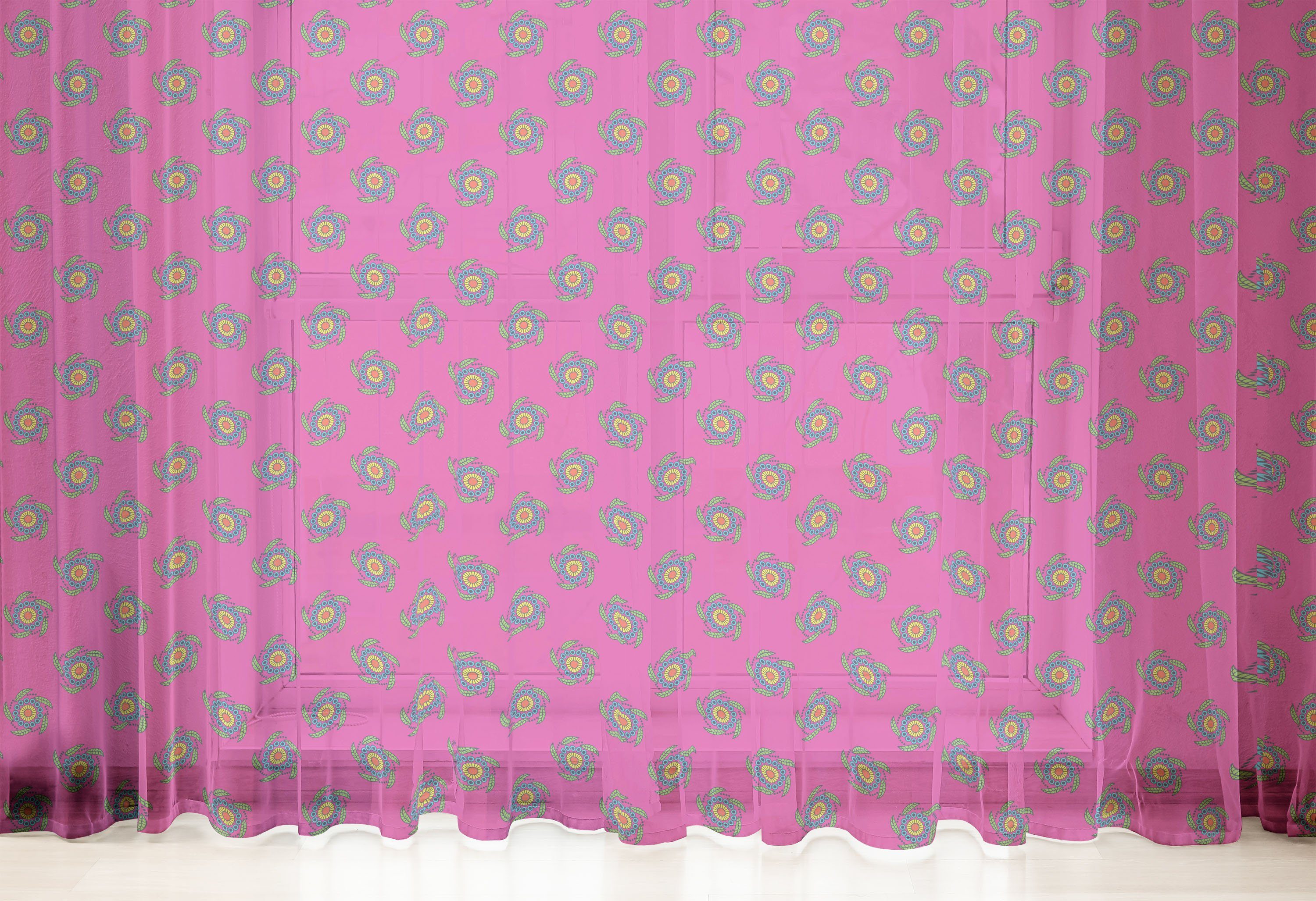 Hochzeit Gardine Pink Drapierung für Windmühle Party Blumen 2 Panels, Abakuhaus, schiere Hot Scheinen
