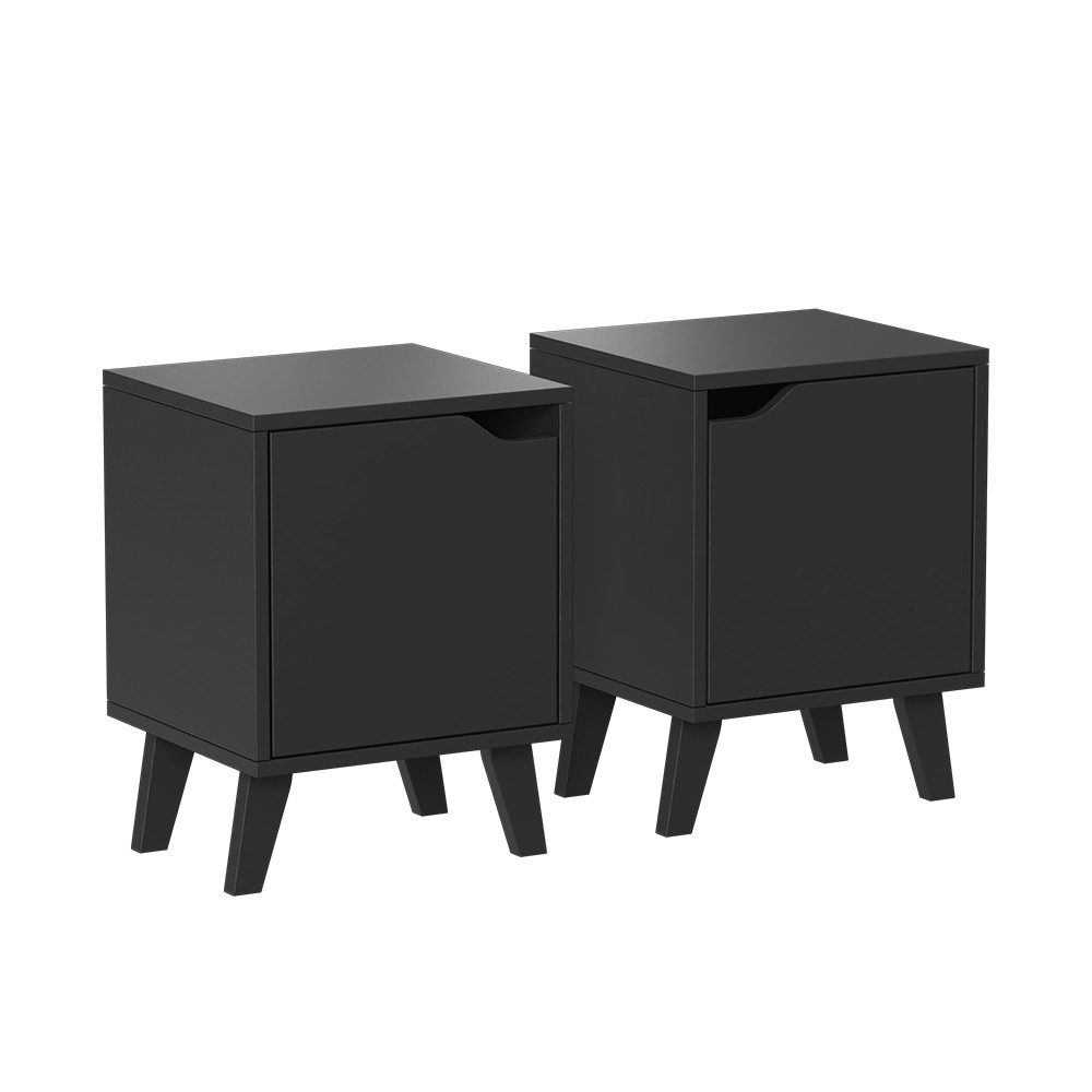 Vicco Nachtschrank Malu, Schwarz, 2er Set günstig online kaufen