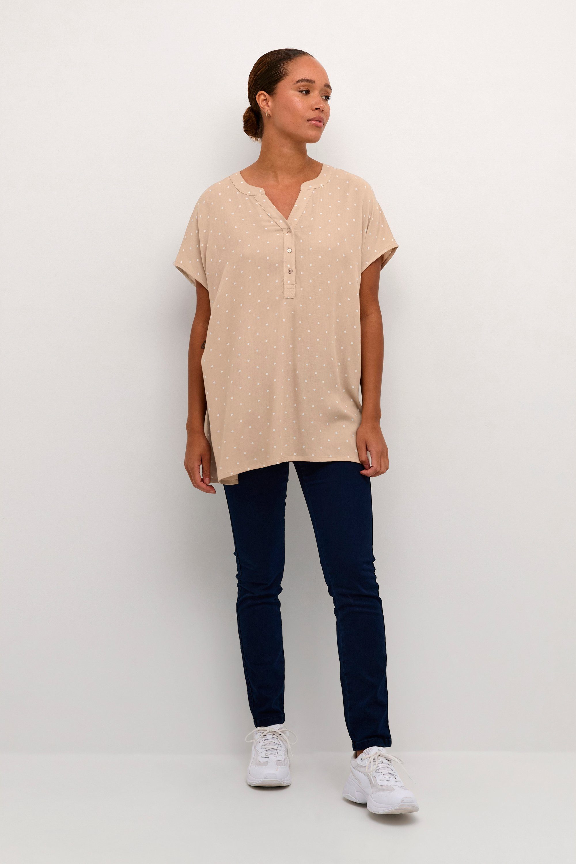 KAFFE Curve Kurzarmbluse Ärmellose Bluse KCsida günstig online kaufen