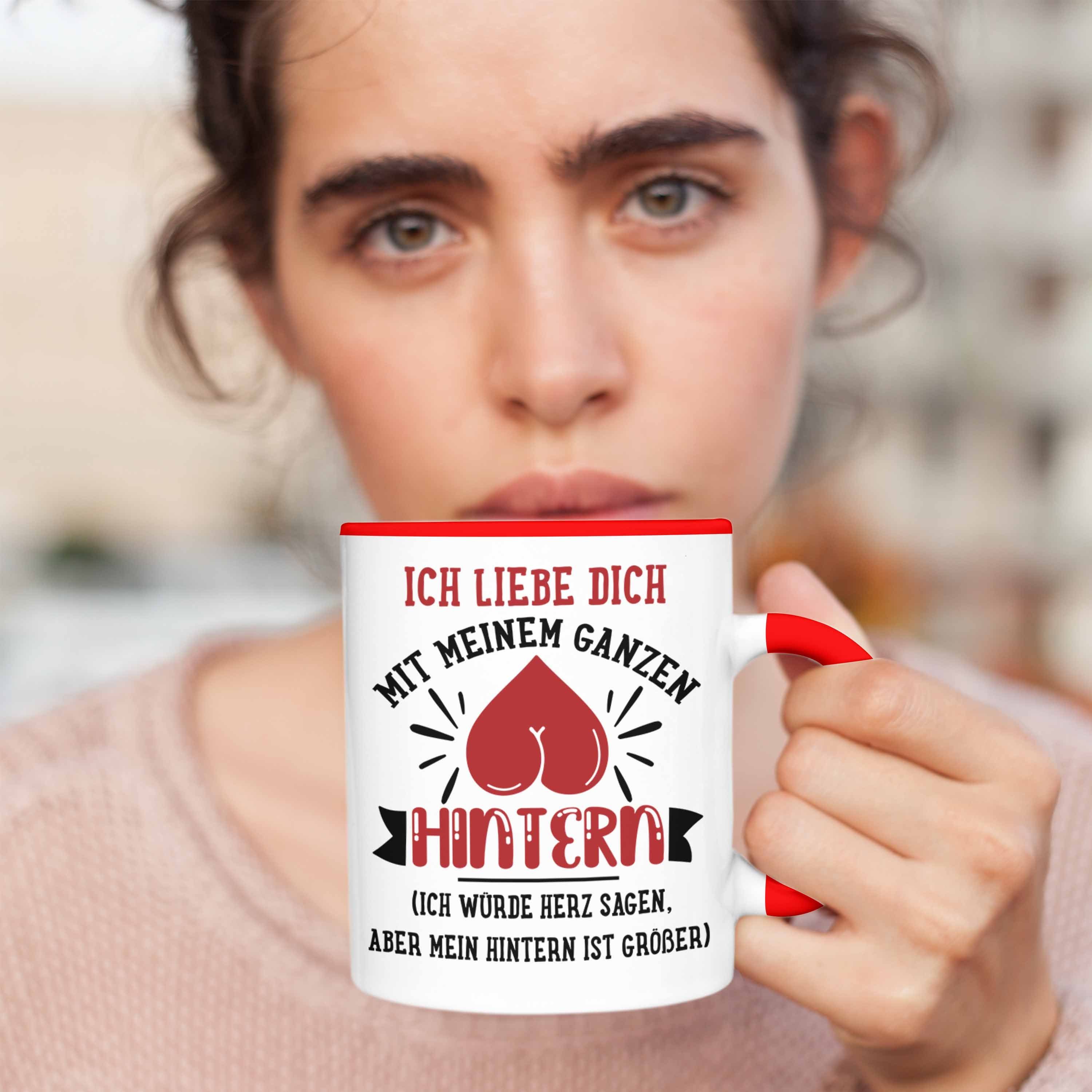 Rot - Tasse Tasse Trendation Liebe Spruch Freund Valentinstag Geschenk Kaffeetasse Sprüchen für Trendation mit