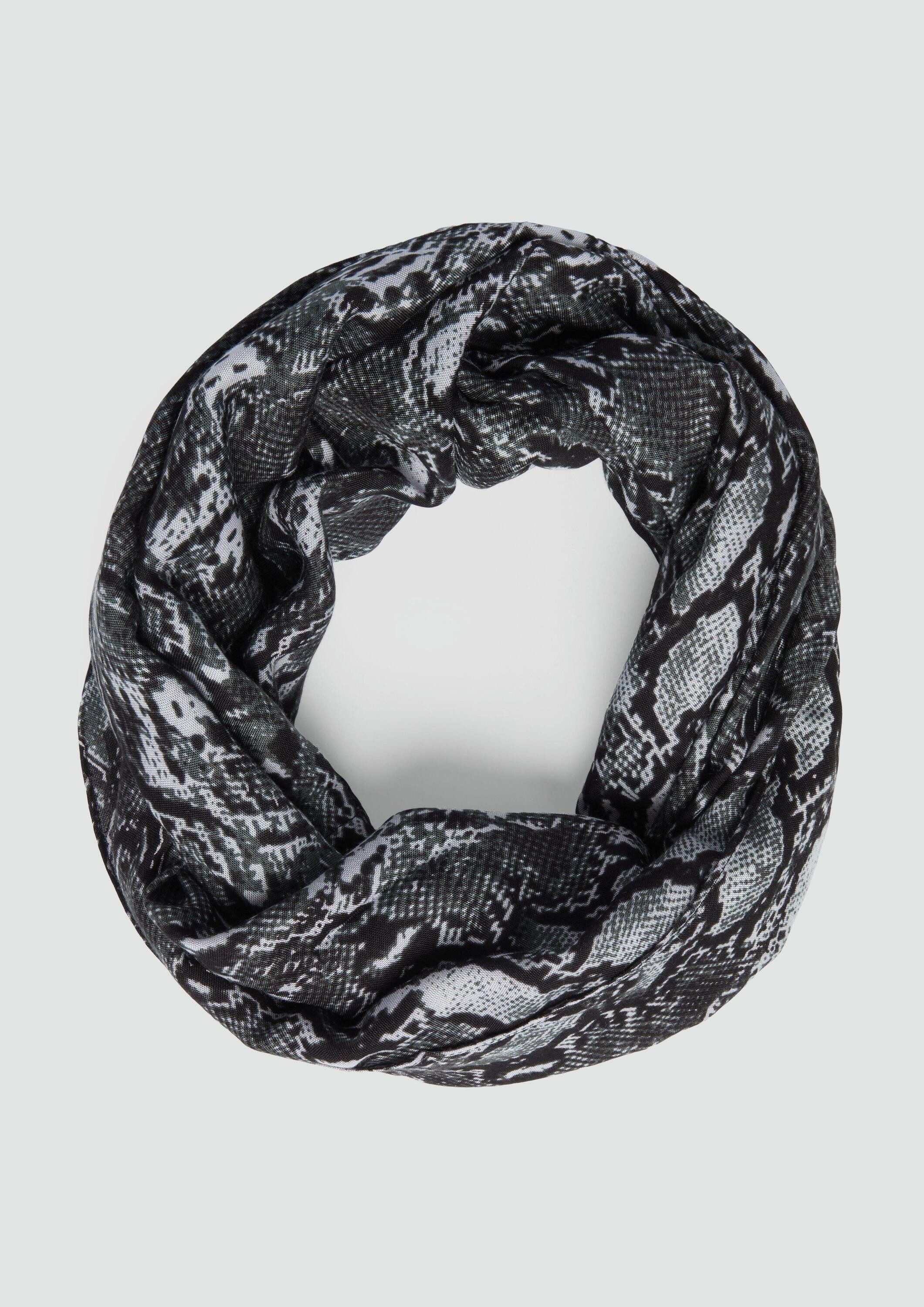 s.Oliver Loop Snood, Loop-Schal mit All-over-Print in Schlangenoptik