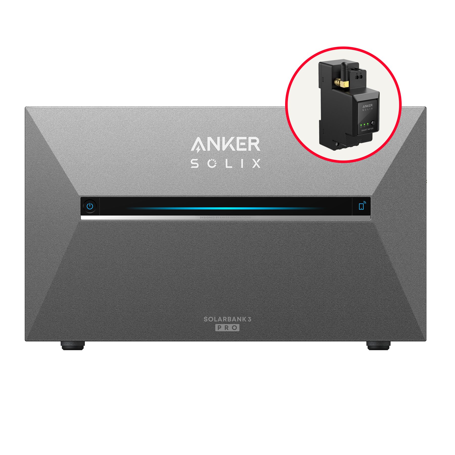 Anker Balkonkraftwerk Anker SOLIX Solarbank 3 E2700 Pro 3600W mit/ohne Smart meter, 1800 W, (Set, 2700Wh All-in-One Stromspeicher inkl), IP65,3600W,LiFePO4,PV-Batterie,Plug&Play
