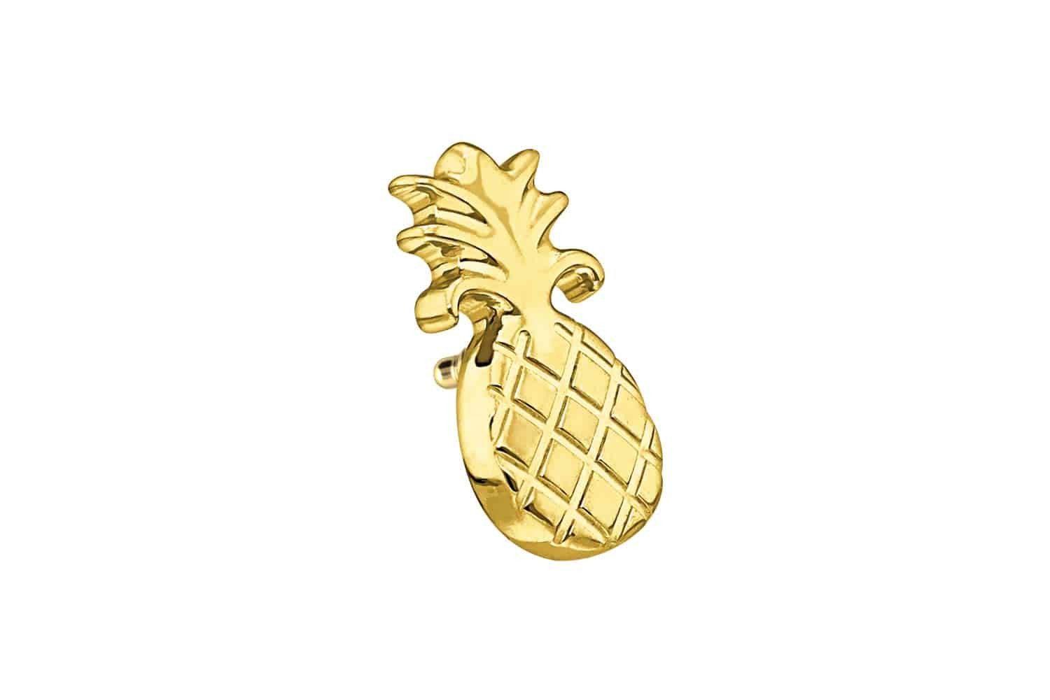 PIERCINGLINE Piercing-Set Titan Schraubaufsatz mit Außengewinde ANANAS (Schraub-Aufsätze, 1-tlg)