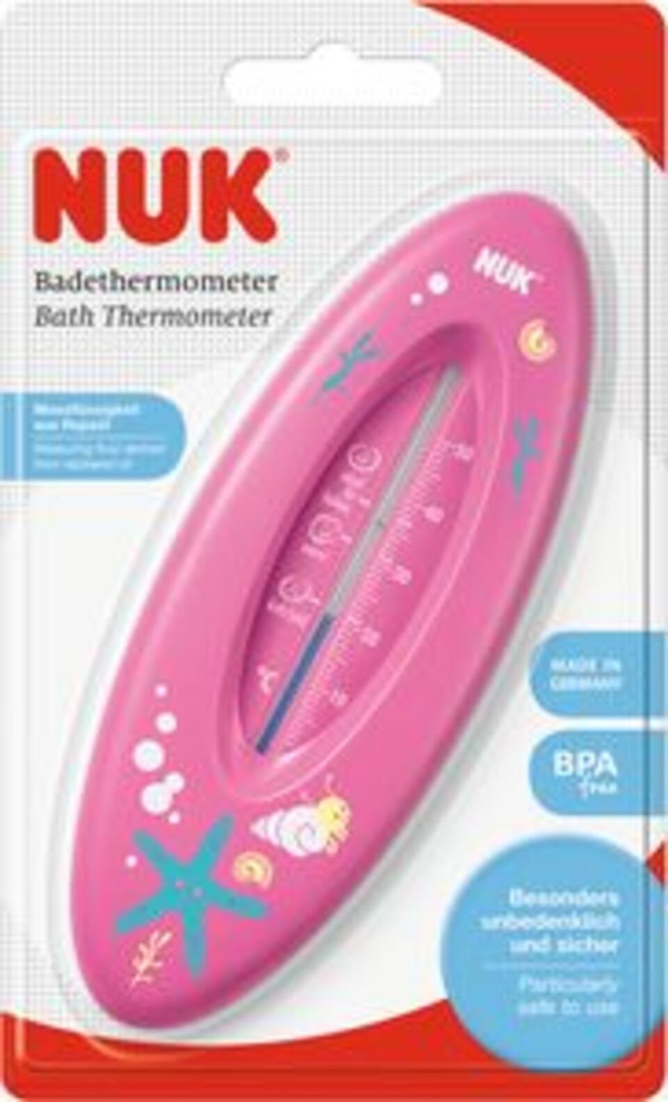 NUK Badethermometer Badethermometer, 1 Stück, zufällige Farbe, 1-tlg.