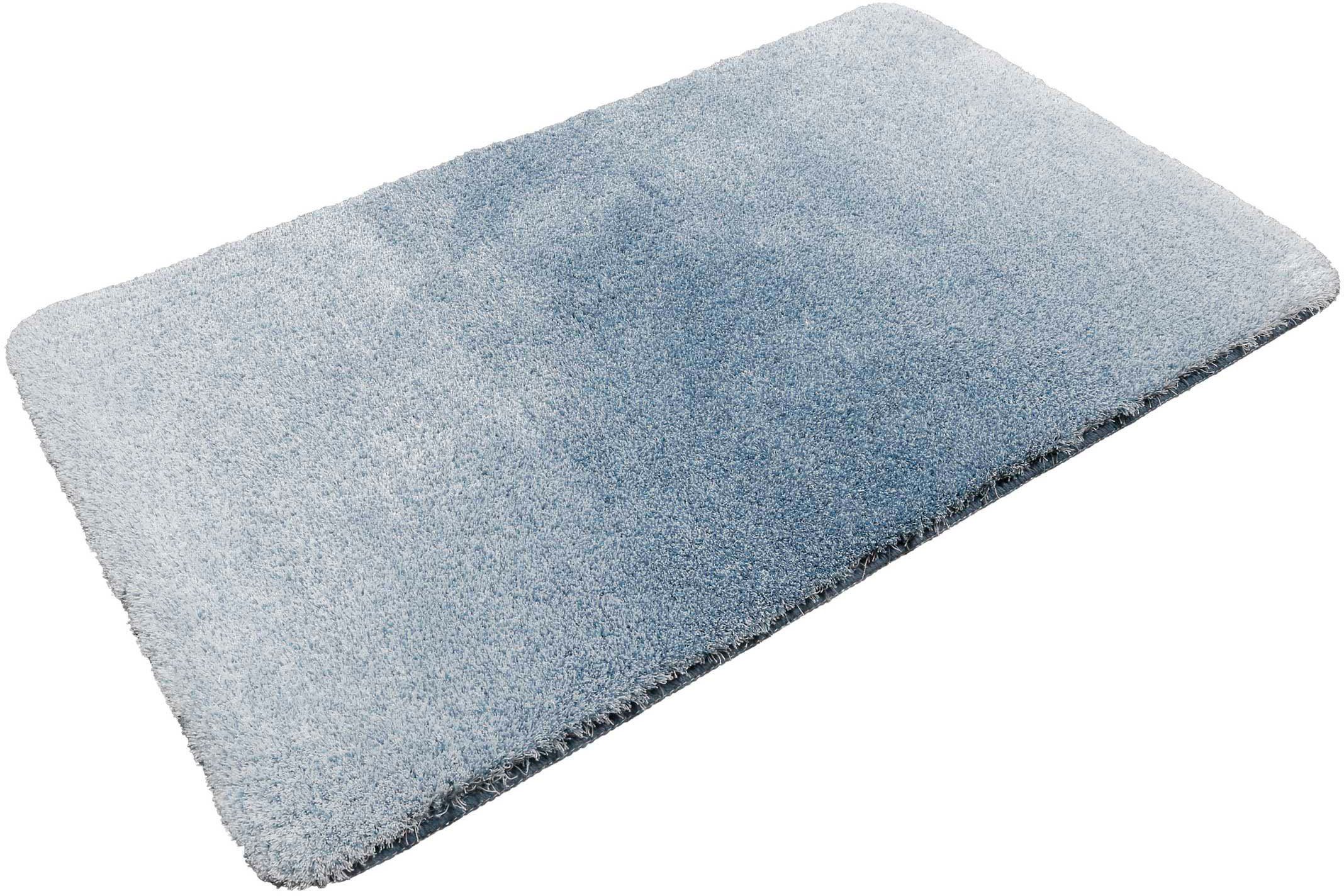 Wecon home Basics Badematte Luuk WB-2705, Höhe 25 mm, rutschhemmend beschichtet, schnell trocknend, fußbodenheizungsgeeignet, Polyester, trendiger Farbverlauf, waschbar, weicher Badezimmerteppich