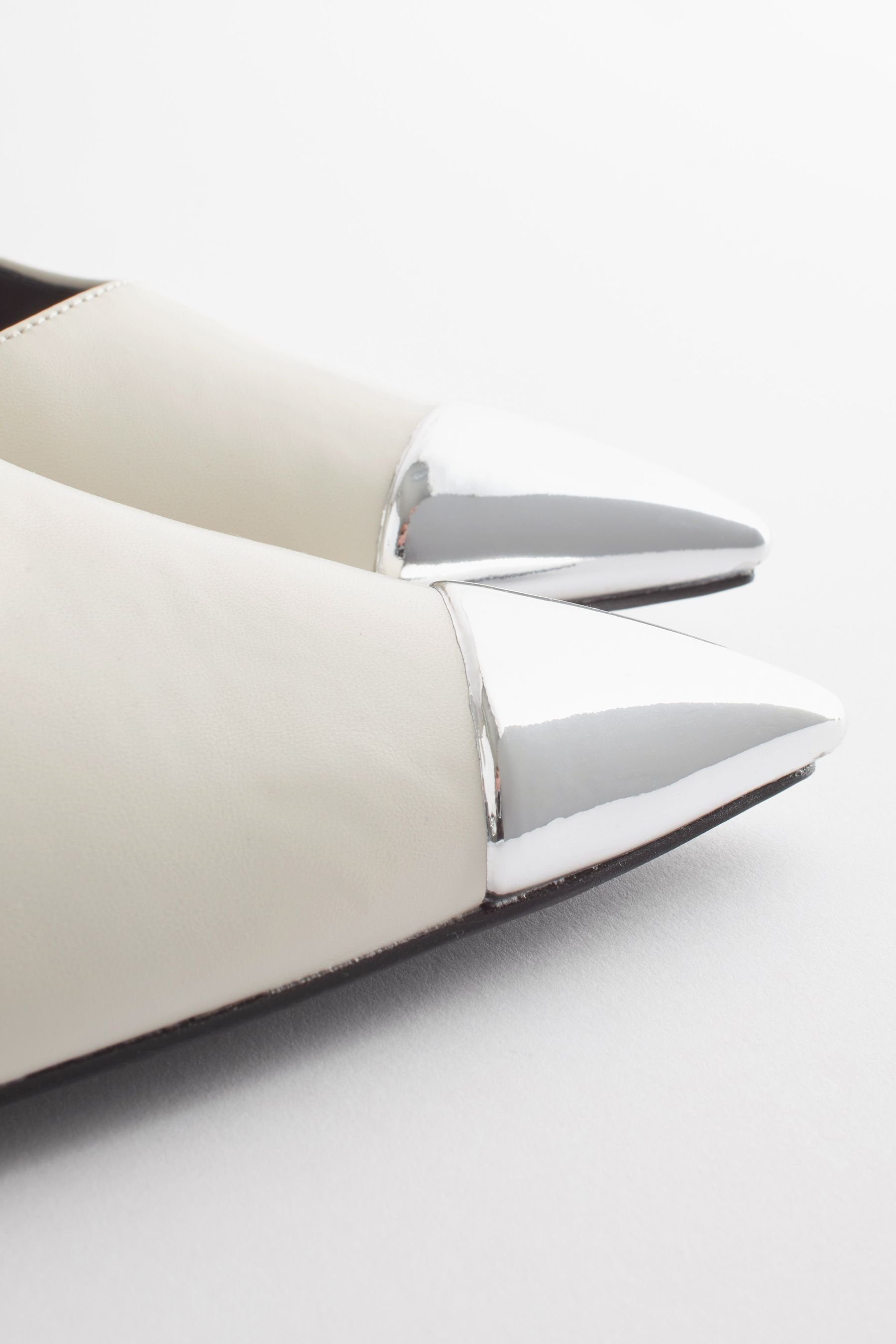 Slingpumps Comfort® Next Metallic-Zehenkappe Forever Off White (1-tlg) Slingbacks,