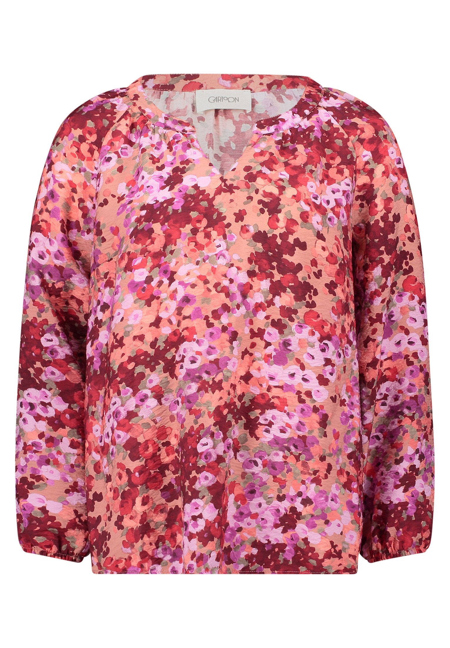 Cartoon Shirtbluse Damen mit Raffung günstig online kaufen