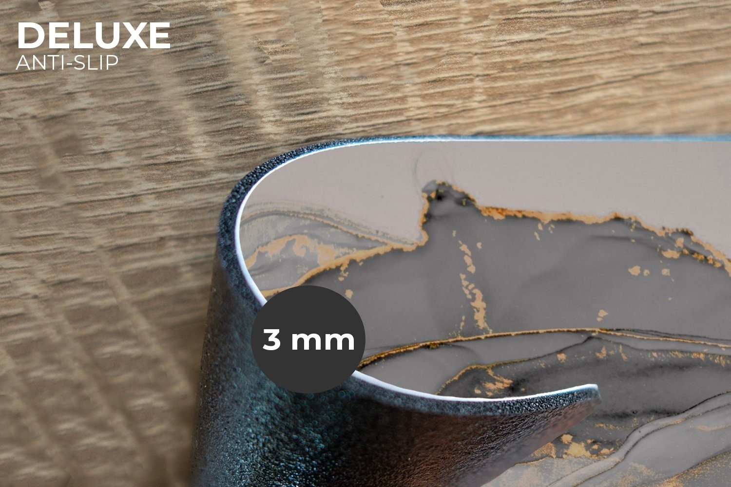 MuchoWow Platzset Marmor - Gold - Grau, (6-St), Platzsets, Tischset, Abwasc günstig online kaufen