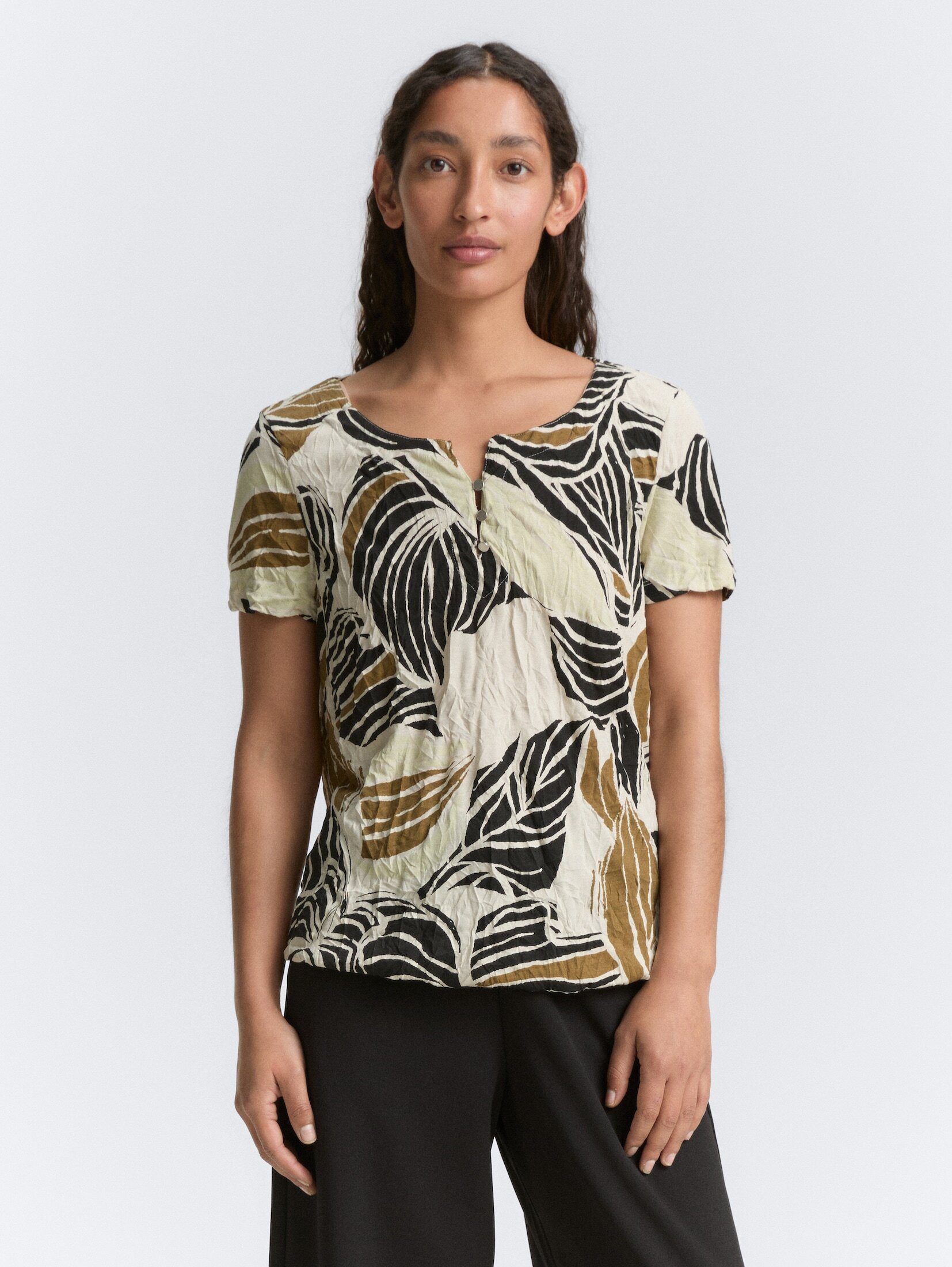 TOM TAILOR T-Shirt Crinkle T-Shirt mit günstig online kaufen