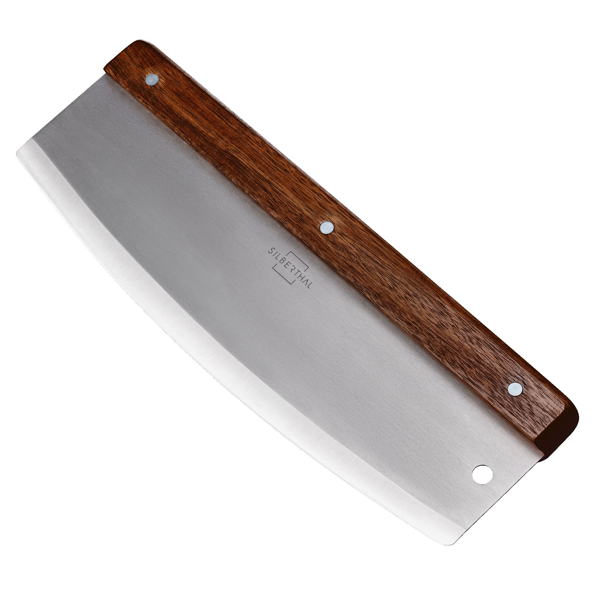 SILBERTHAL Wiegemesser 32cm für Pizza, Flammkuchen, Nüsse und Kräuter