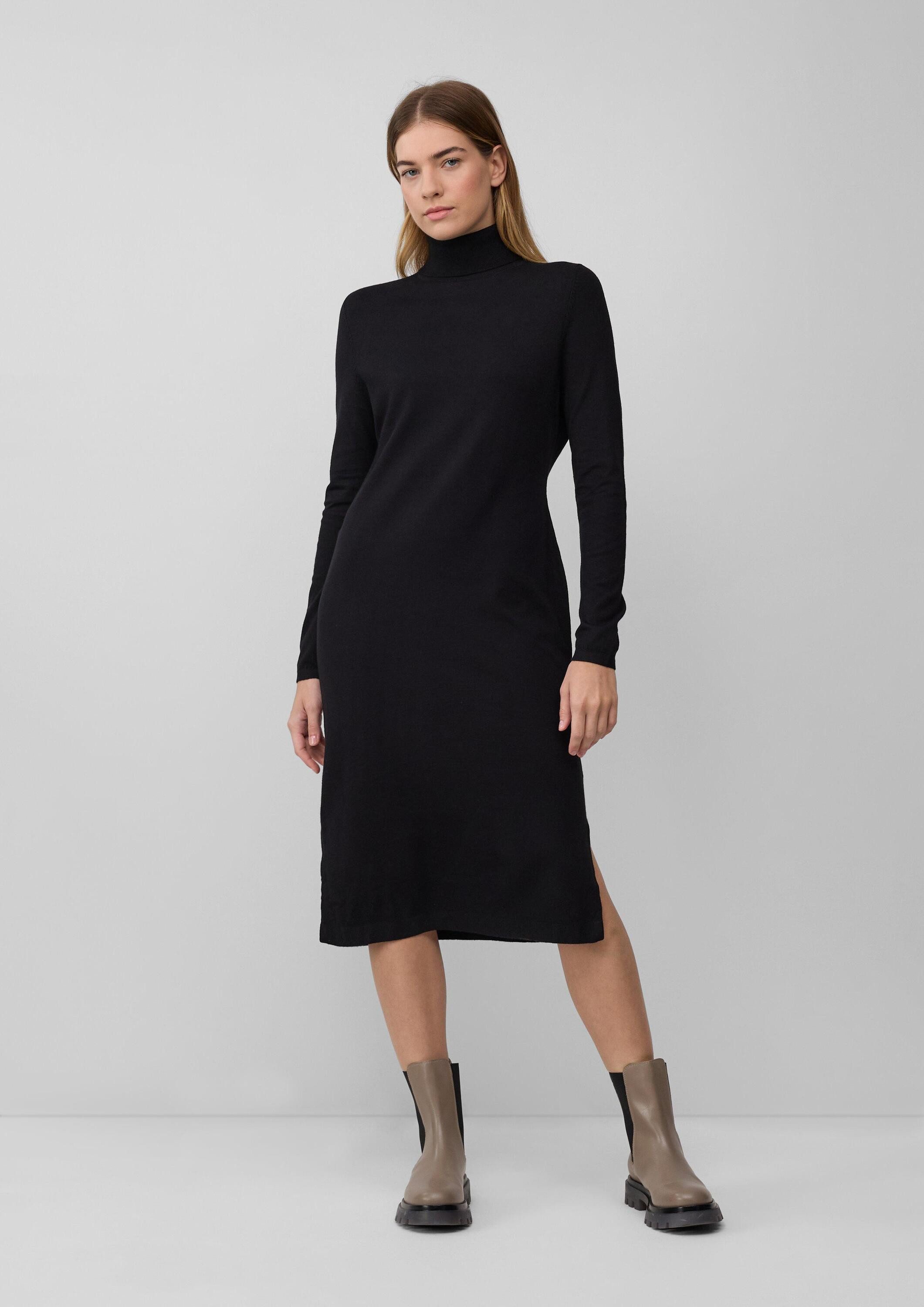 s.Oliver Midikleid Kleid Rollkragen-Feinstrickkleid im Slim Fit aus Viskosemix