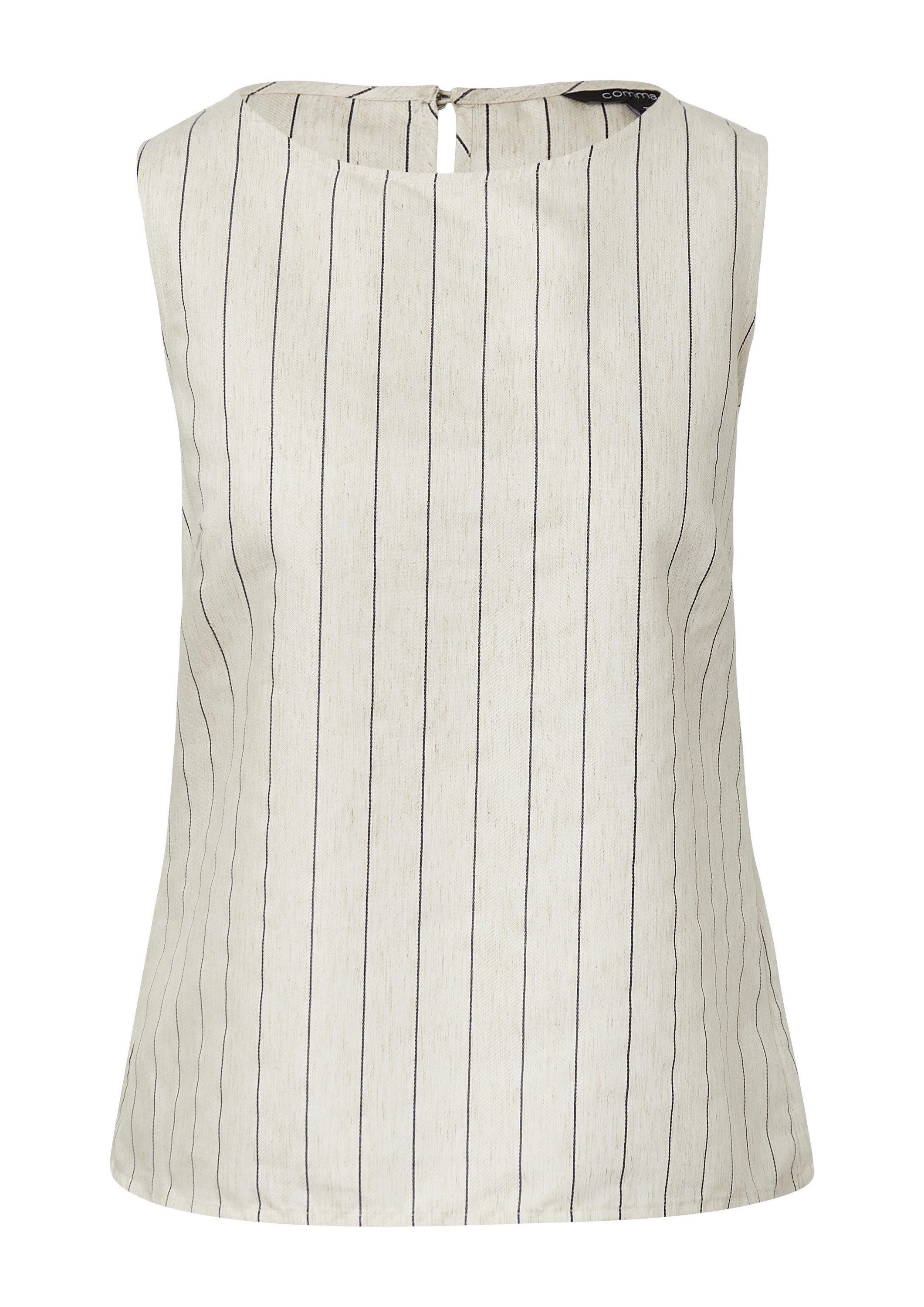 comma Blusentop Bluse Top aus Leinenmix mit Nadelstreifen günstig online kaufen