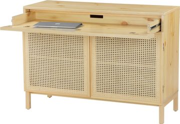 andas Sideboard Gatwick, ausziehbare Schreibtischplatte, Massivholz, Design by Morten Georgsen