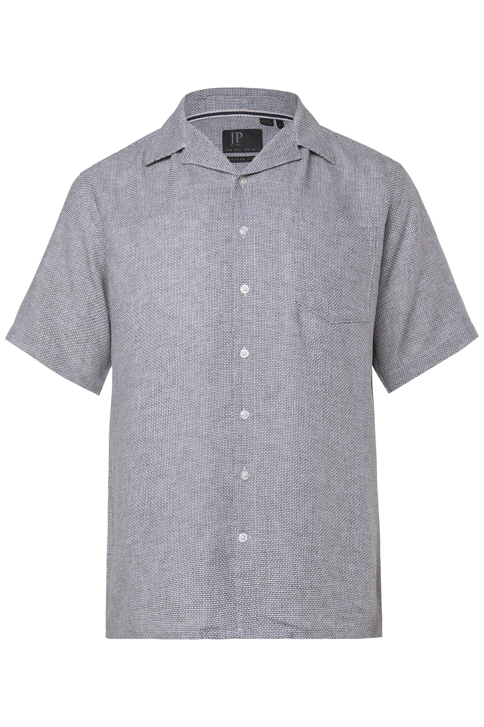 JP1880 Kurzarmhemd Leinenmix-Hemd Halbarm Cuba-Kragen Cuba Fit günstig online kaufen
