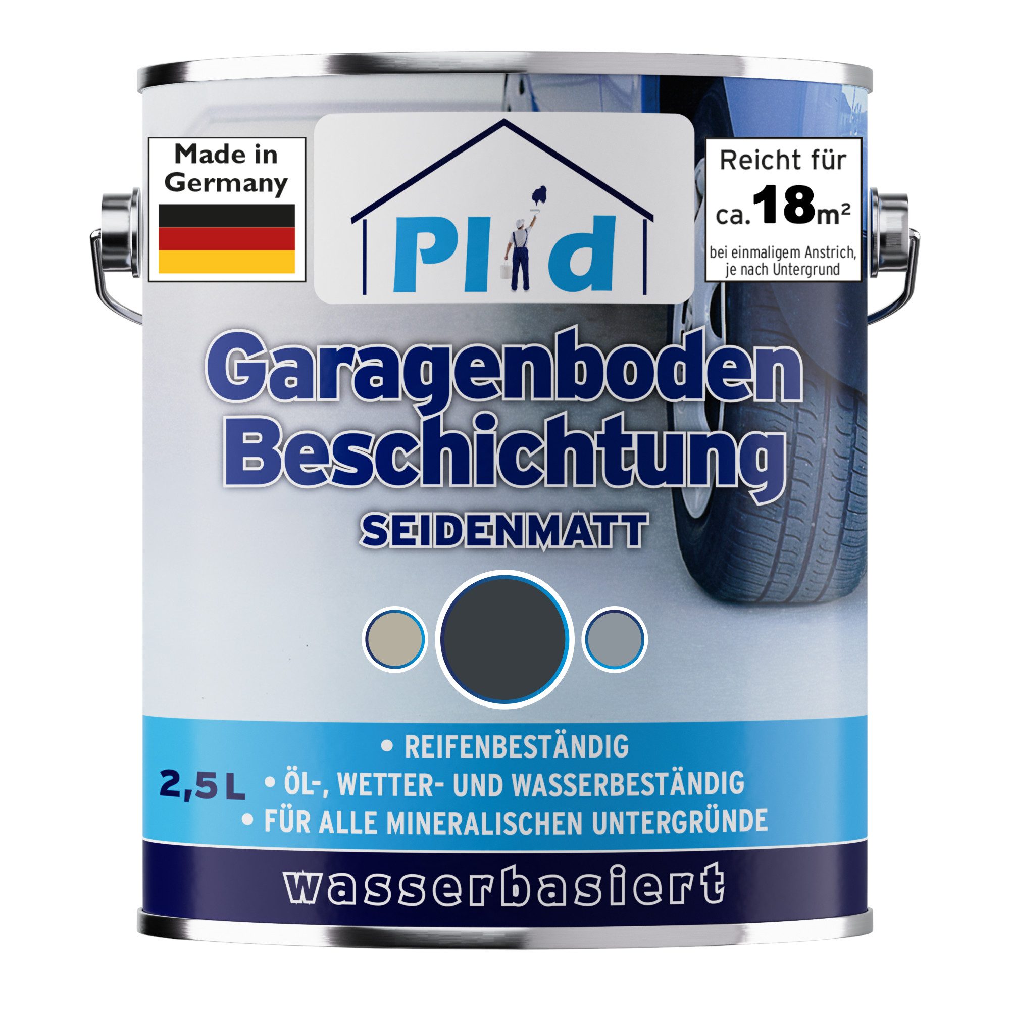 plid Bodenversiegelung Garagenbodenbeschichtung Bodenbeschichtung Bodenfarbe, Öl und Dieselbeständig, hochdeckend