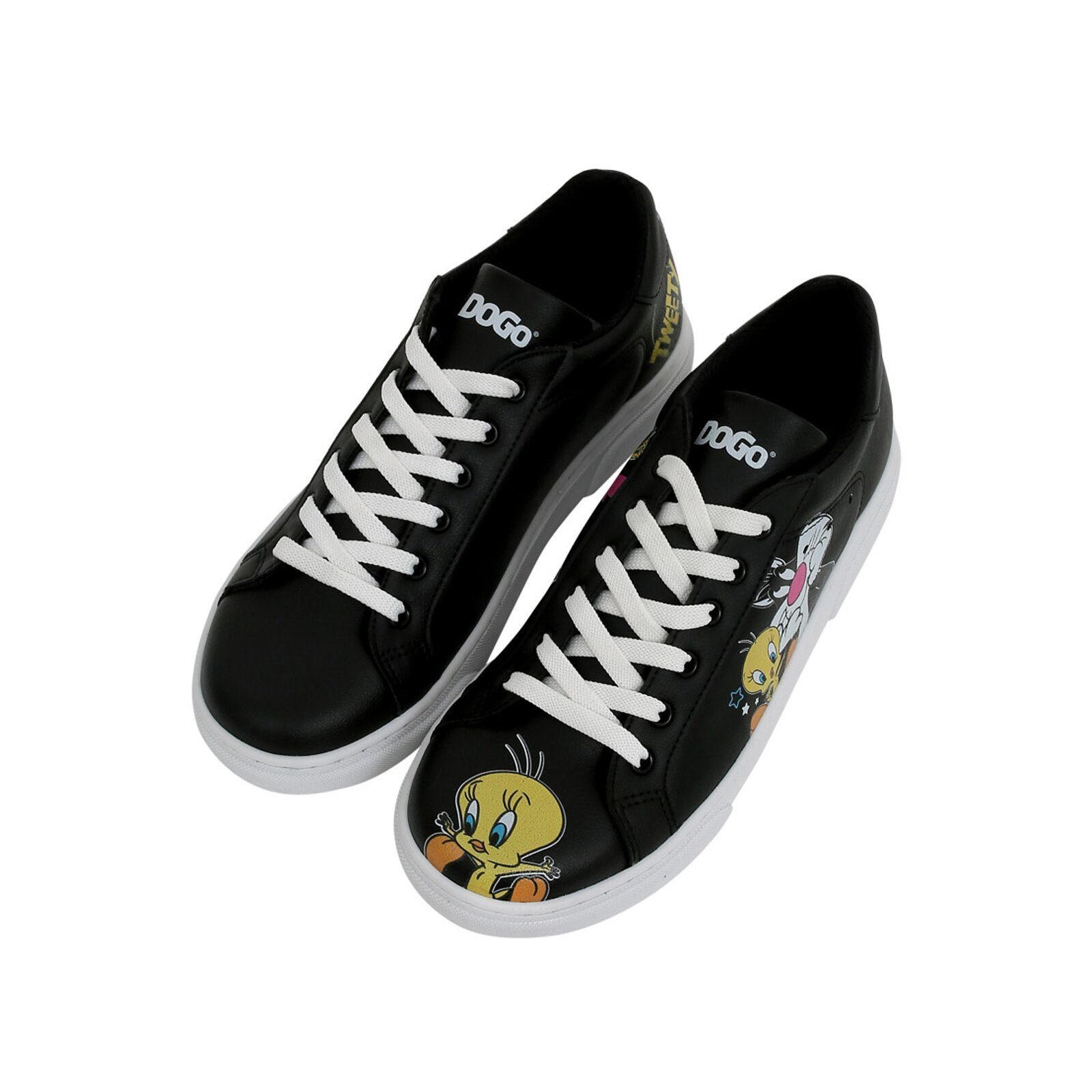 DOGO Ace Low-Top Sneaker Best Of Tweety And Sylvester Black Damen Sneaker H günstig online kaufen