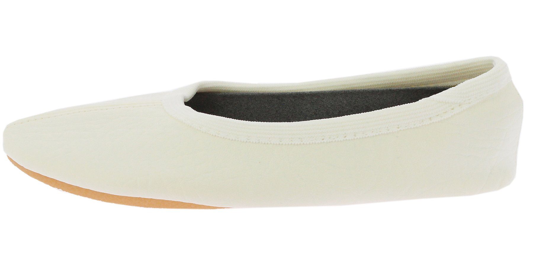 Beck Schläppchen aus Kunstleder, Gummisohle Gymnastikschuh (sehr robustes veganes Kunstleder, Gr. 23-48 erhältlich) rutschfeste Gummi-Laufsohle
