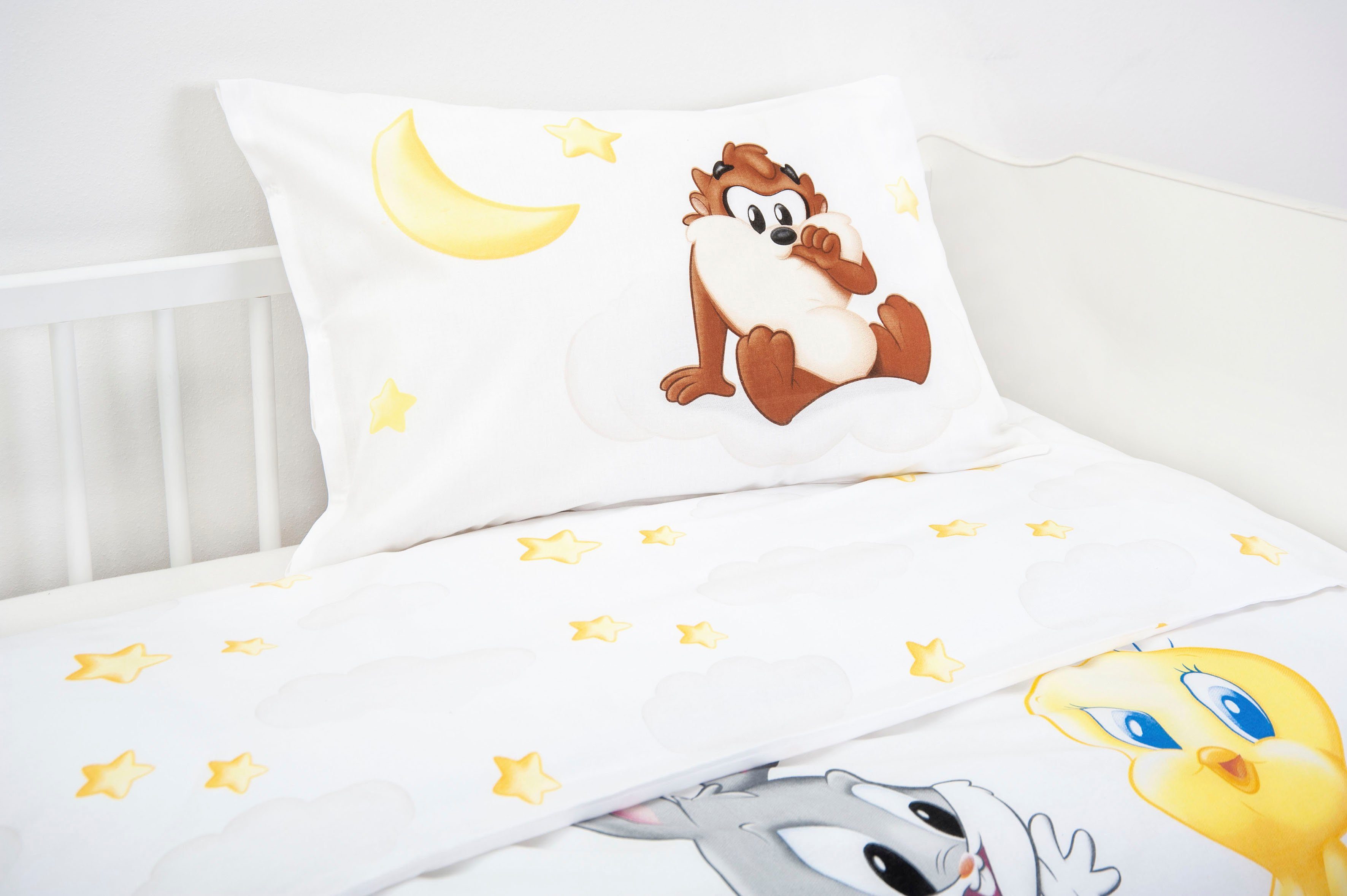 LOONEY TUNES Babybettwäsche Looney Tunes, Renforcé, 2 teilig, mit liebevollem Motiv